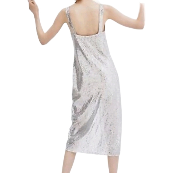 Zara Trafaluc Sequined dress Size L NWOT - Picture 4 of 9